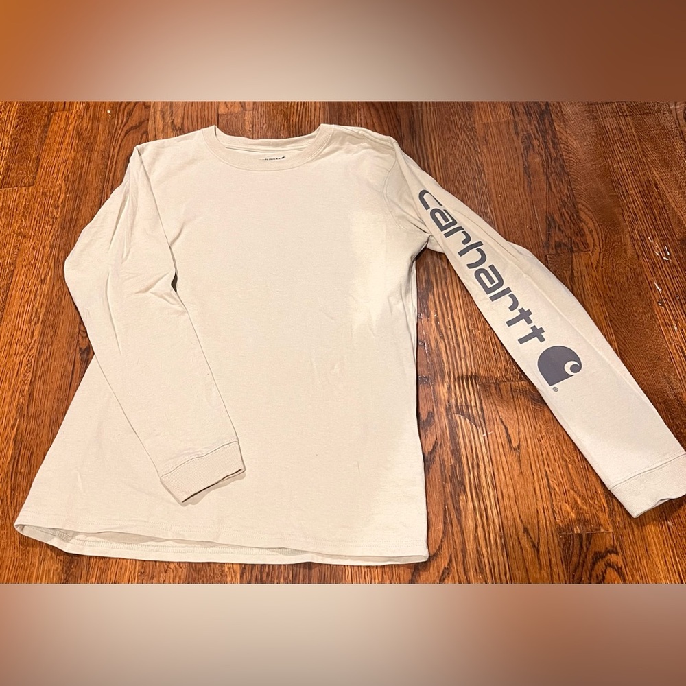 Carhartt Women’s Loose Fit Long Sleeve Logo Sleeve Shirt, Size Small